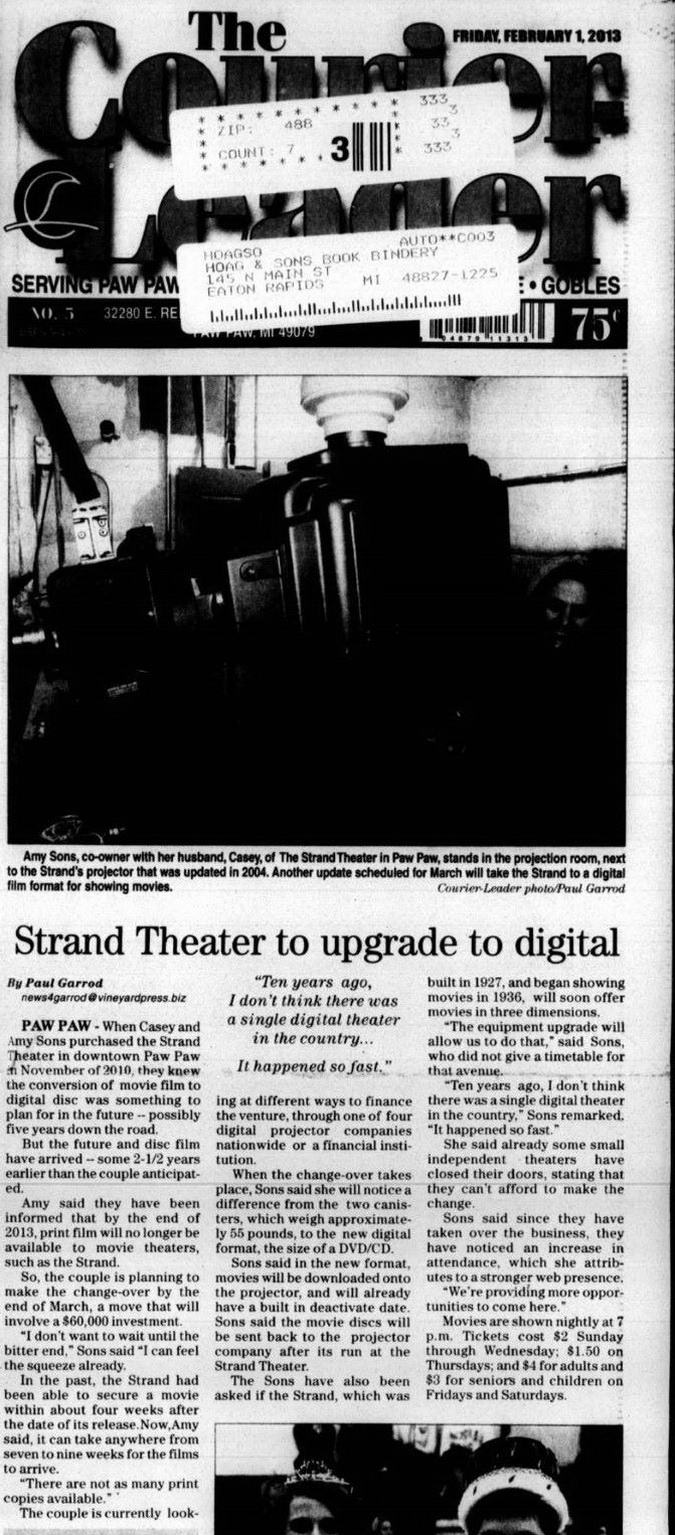 Strand Theatre - Jan 1 2013 Article (newer photo)